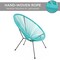 Best Choice Products 3-Piece All-Weather Patio Acapulco Bistro Furniture Set w/ Rope, Glass Top Table